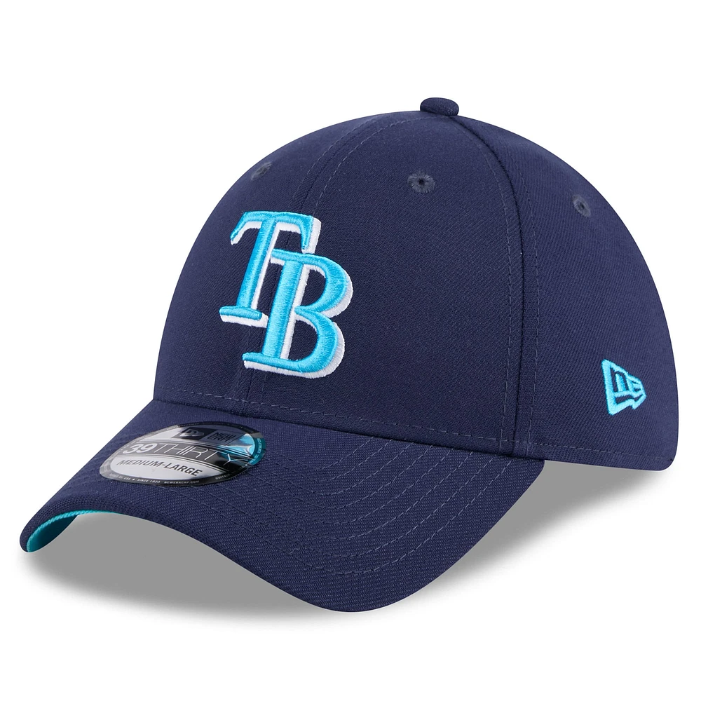 Men's New Era Navy Tampa Bay Rays 2024 Father's Day 39THIRTY Flex Hat