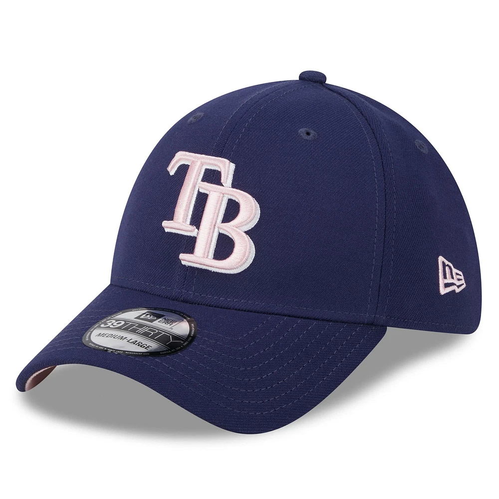 Casquette flexible 39THIRTY pour la fête des mères Rays de Tampa Bay 2024 New Era hommes, bleu marine