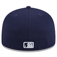 Men's New Era  Navy Tampa Bay Rays 2025 Batting Practice 59FIFTY Fitted Hat