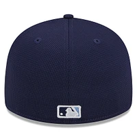 Men's New Era  Navy Tampa Bay Rays 2025 Batting Practice Low Profile 59FIFTY Fitted Hat