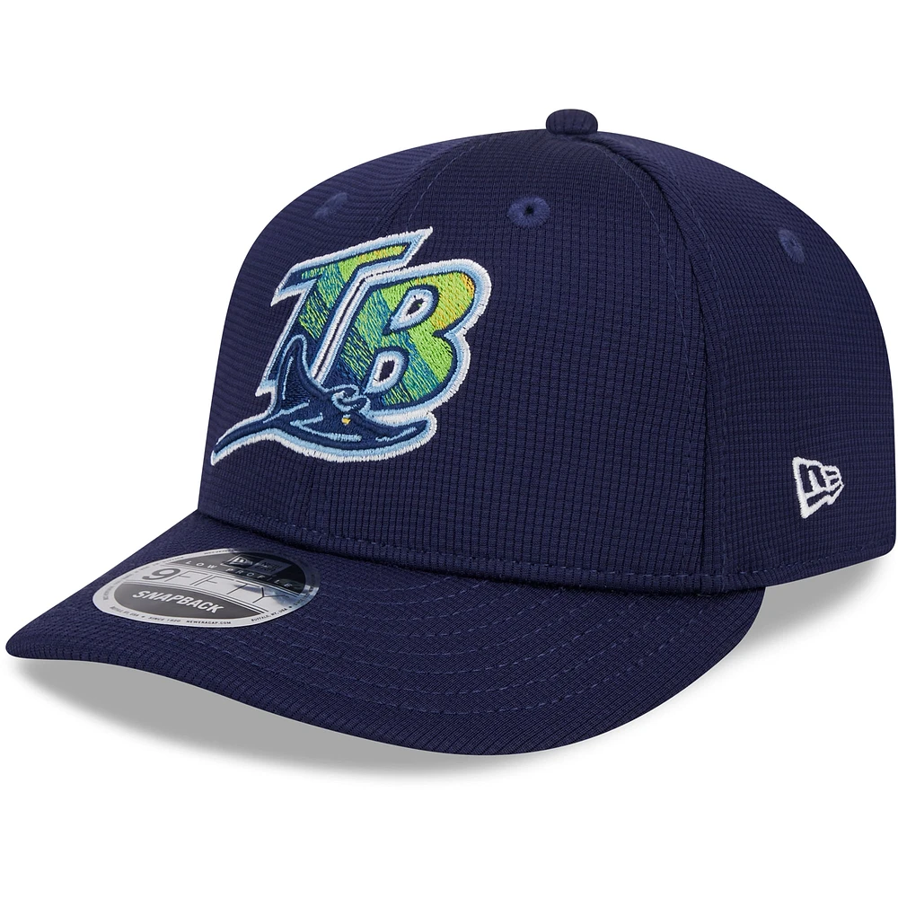 Men's New Era  Navy Tampa Bay Rays 2025 Batting Practice Low Profile 9FIFTY Snapback Hat