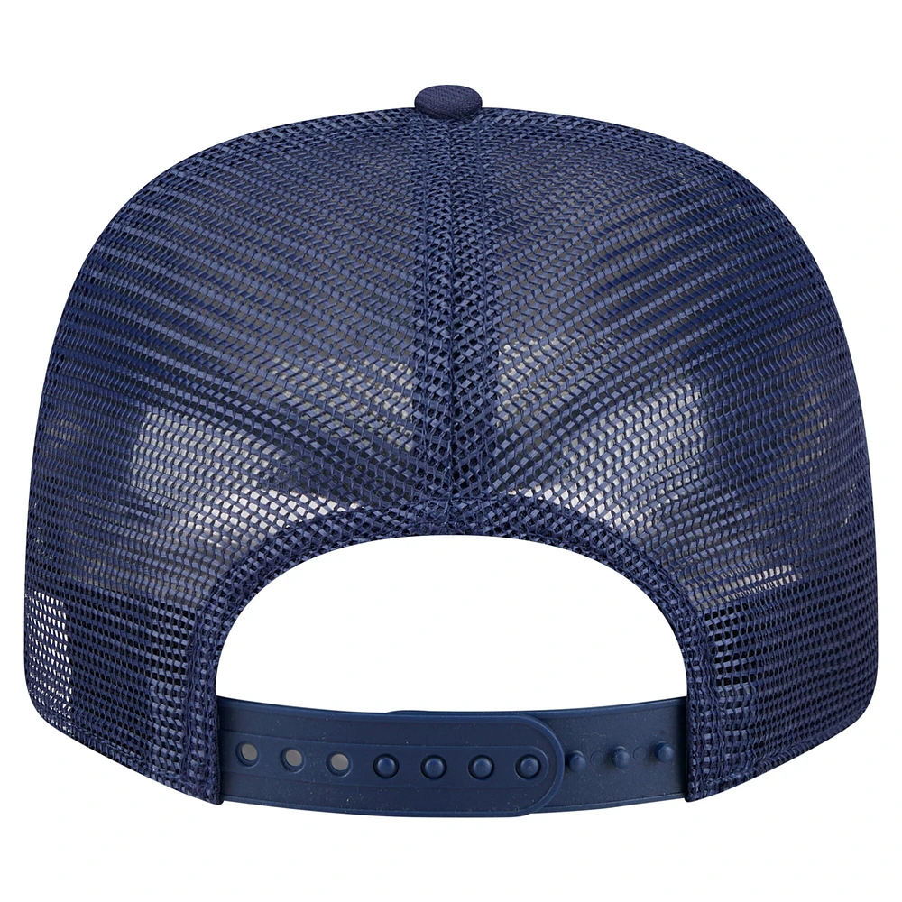 Casquette extensible à bouton-pression New Era bleu marine Tampa Bay Rays 9SEVENTY pour homme