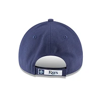 Casquette ajustable 9FORTY Tampa Bay Rays League New Era pour hommes, bleu marine