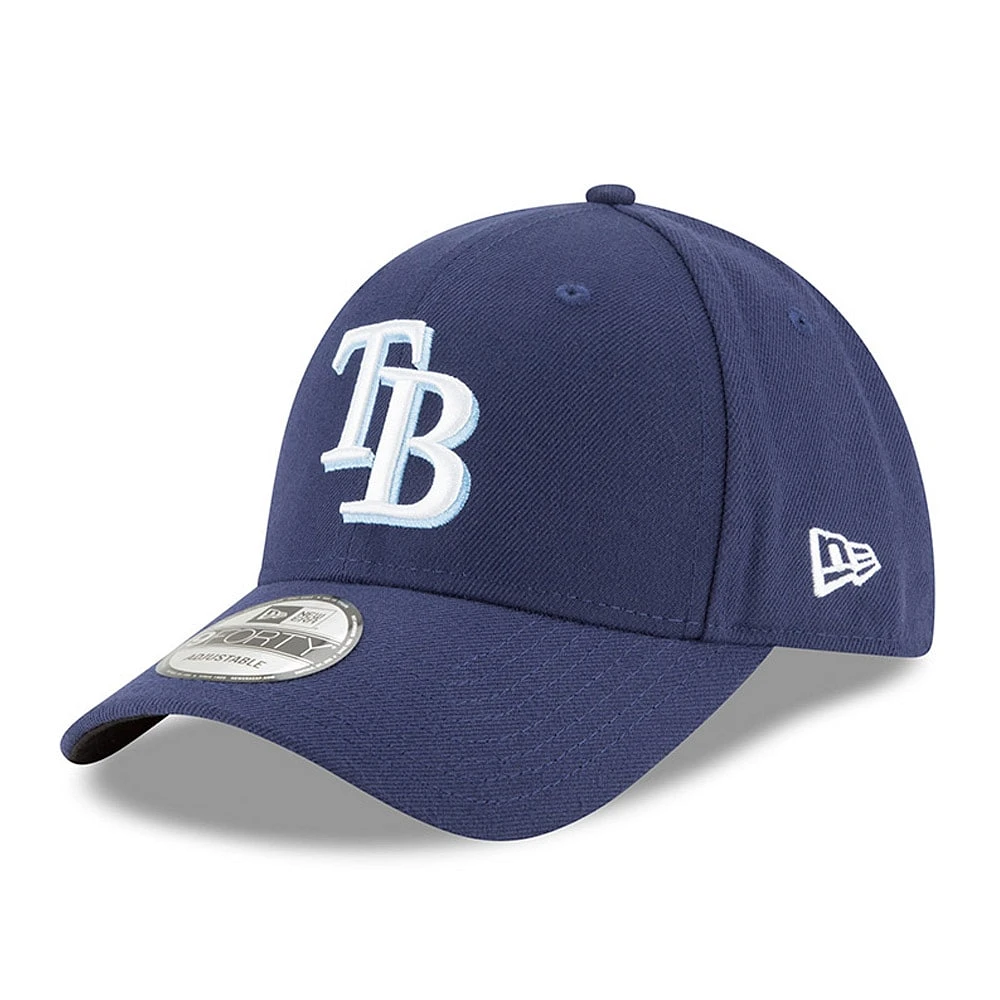 Casquette ajustable 9FORTY Tampa Bay Rays League New Era pour hommes, bleu marine