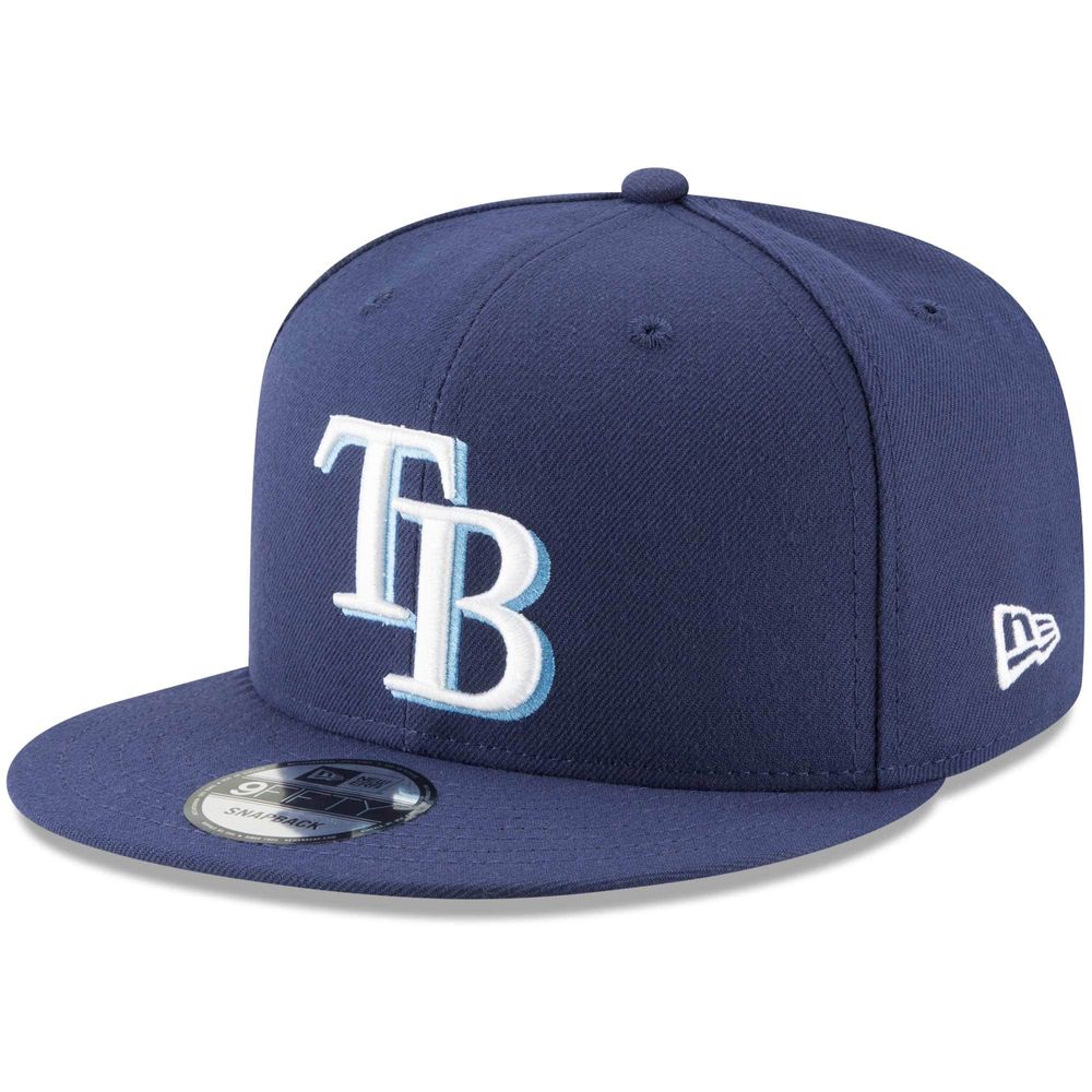 Men's New Era Navy Tampa Bay Rays Team Color 9FIFTY Snapback Hat