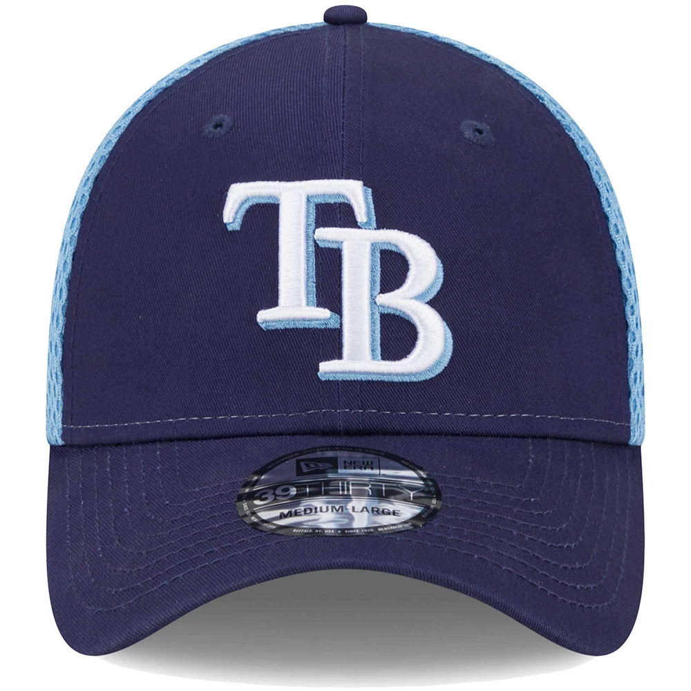 Casquette Flex 39THIRTY Team Neo des Rays de Tampa Bay New Era pour homme, bleu marine