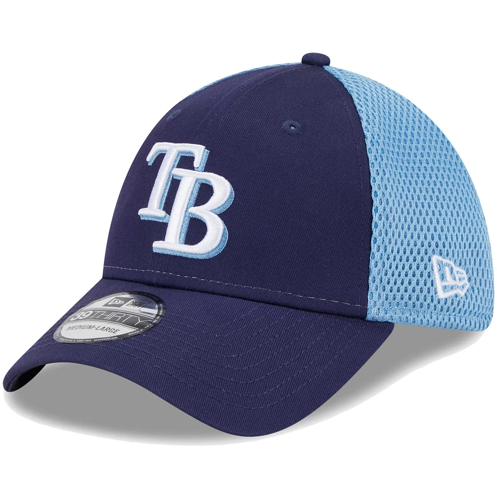 Casquette Flex 39THIRTY Team Neo des Rays de Tampa Bay New Era pour homme, bleu marine