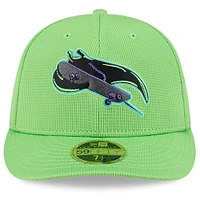 Casquette d'entraînement au bâton City Connect 59FIFTY verte fluo New Era pour homme des Rays de Tampa Bay