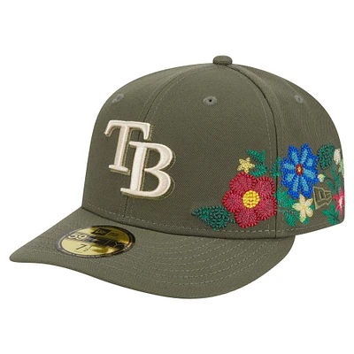 Casquette ajustée 59FIFTY olive Tampa Bay Rays pour homme New Era