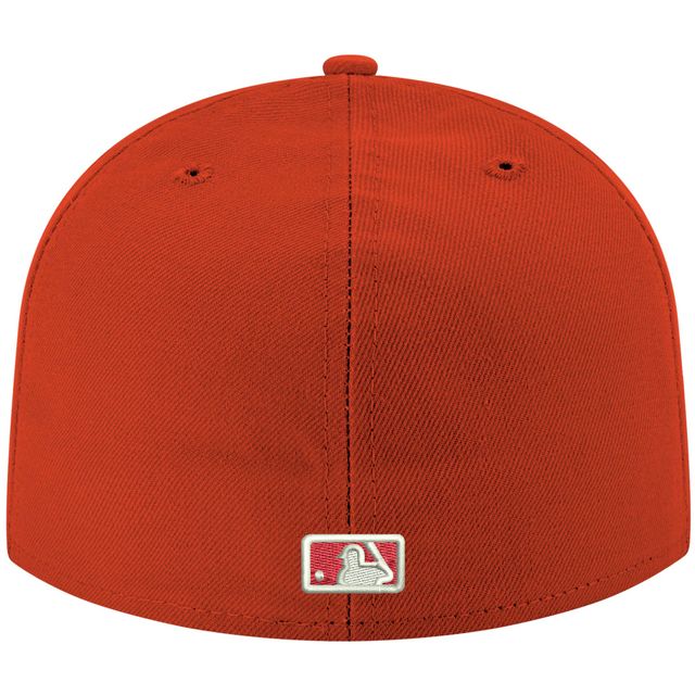 Casquette ajustée 59FIFTY rouge avec logo Tampa Bay Rays New Era pour homme, blanc