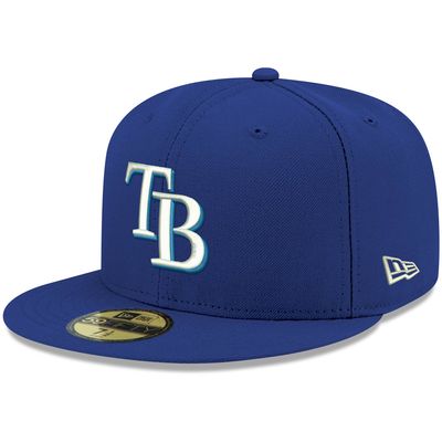 Men's New Era Royal Tampa Bay Rays White Logo 59FIFTY Fitted Hat