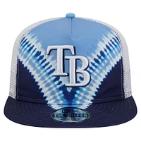 Casquette ajustable New Era Tampa Bay Rays Tie-Dye Golfer Trucker pour homme
