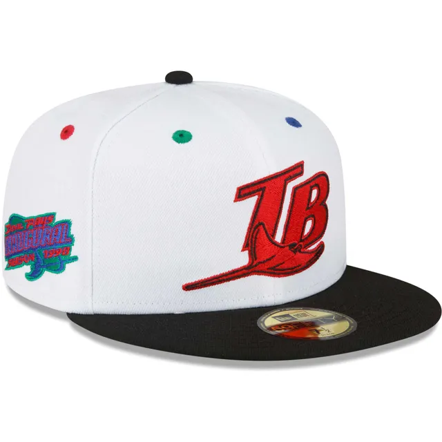 Men's New Era White/Black Atlanta Braves 40th Anniversary in Primary Eye 59FIFTY Fitted Hat