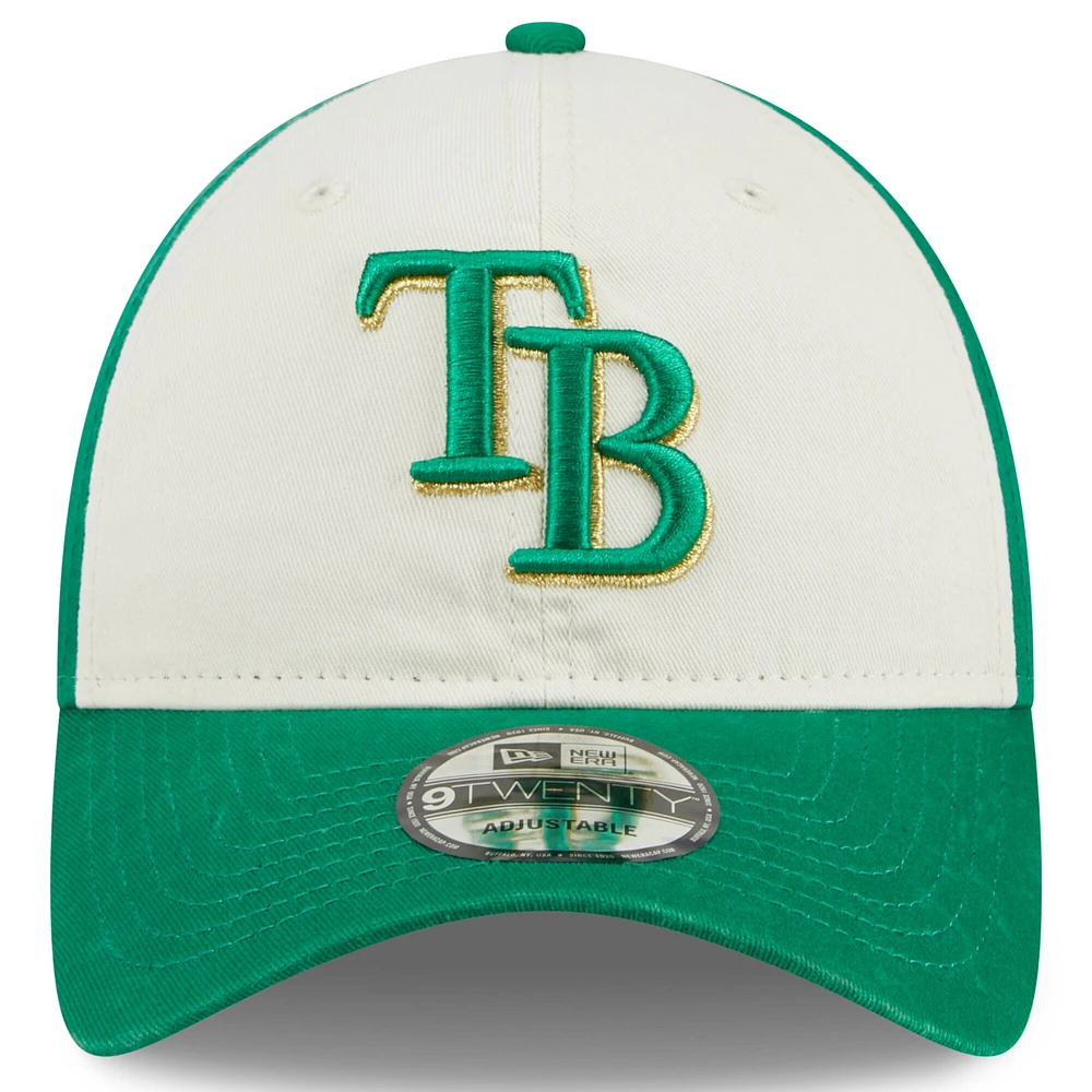 Men's New Era White/Green Tampa Bay Rays 2024 St. Patrick's Day 9TWENTY Adjustable Hat