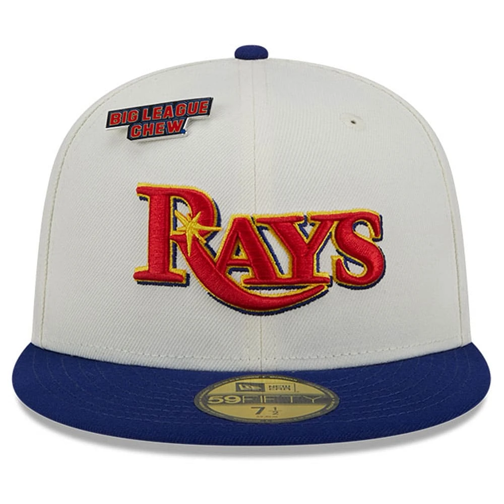 Casquette ajustée 59FIFTY New Era pour hommes des Rays de Tampa Bay Big League Chew Original blanche