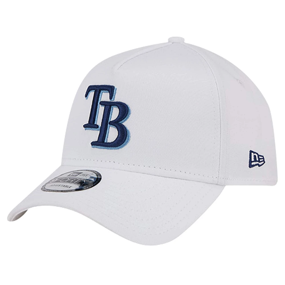 Men's New Era White Tampa Bay Rays TC A-Frame 9FORTY Adjustable Hat