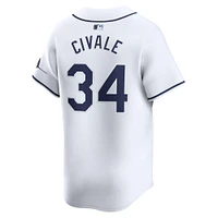 Maillot de joueur Nike Aaron Civale pour hommes, blanc, Tampa Bay Rays Home Limited Player