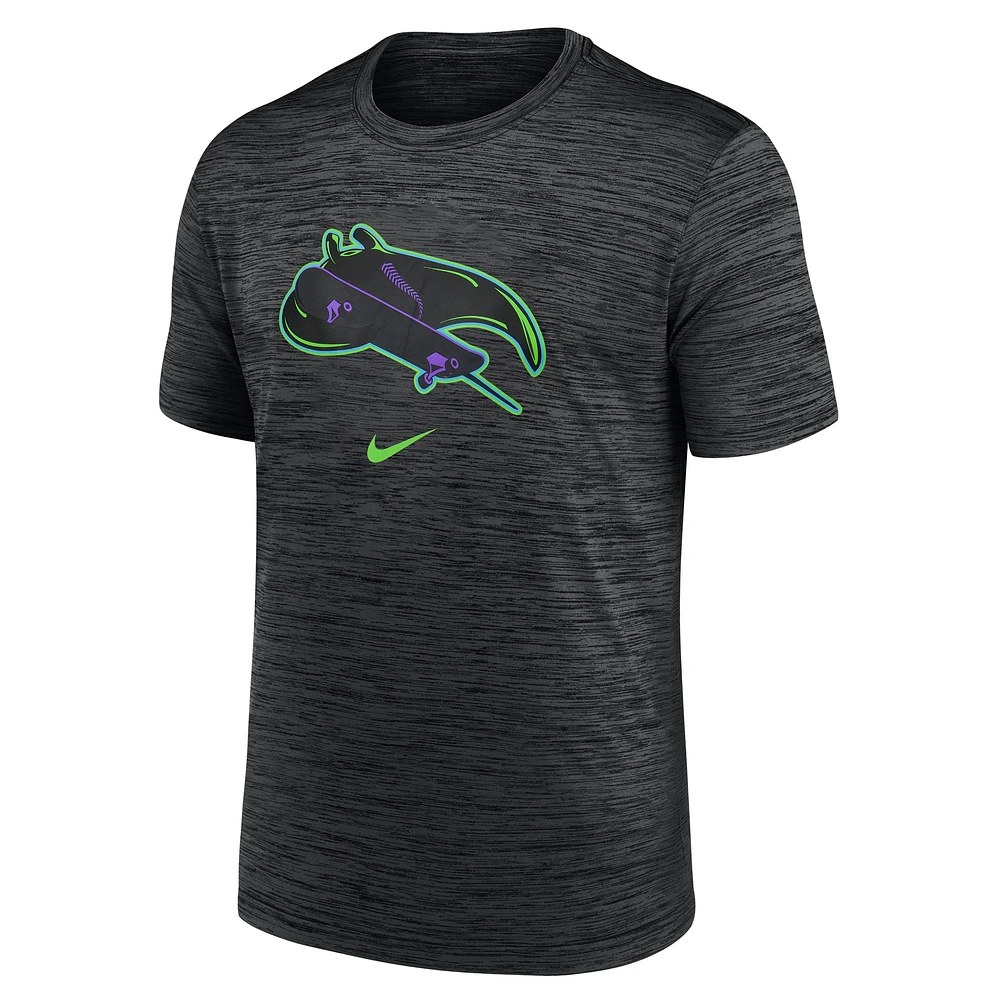 Men's Nike  Black Tampa Bay Rays Authentic Collection City Connect Velocity Performance T-Shirt