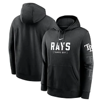 Men's Nike Black Tampa Bay Rays Fashion Club Pullover Hoodie