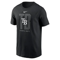 T-shirt local tendance Nike pour hommes, noir, Tampa Bay Rays