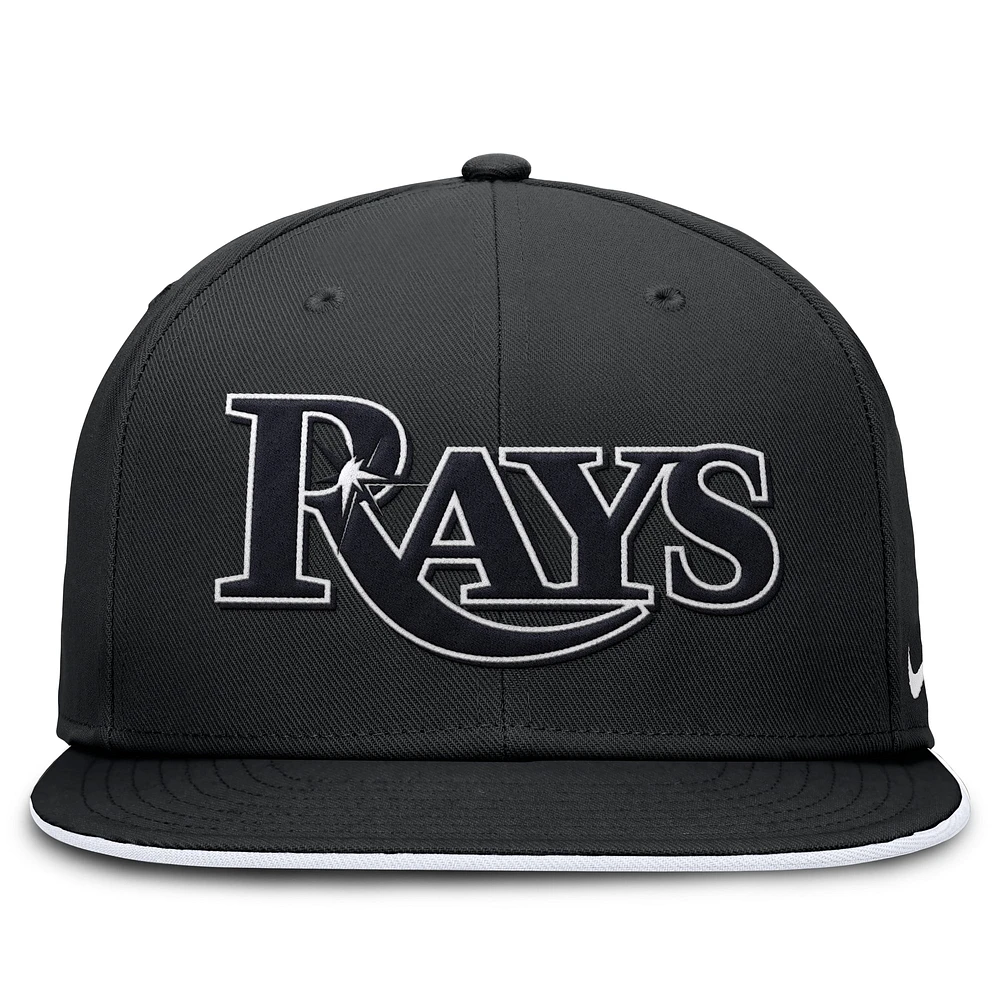 Casquette ajustée Nike noire Tampa Bay Rays Primetime True Performance pour homme