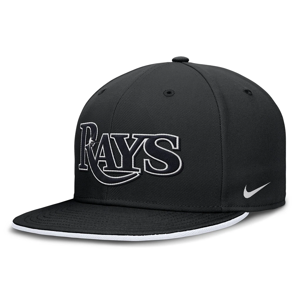 Casquette ajustée Nike noire Tampa Bay Rays Primetime True Performance pour homme