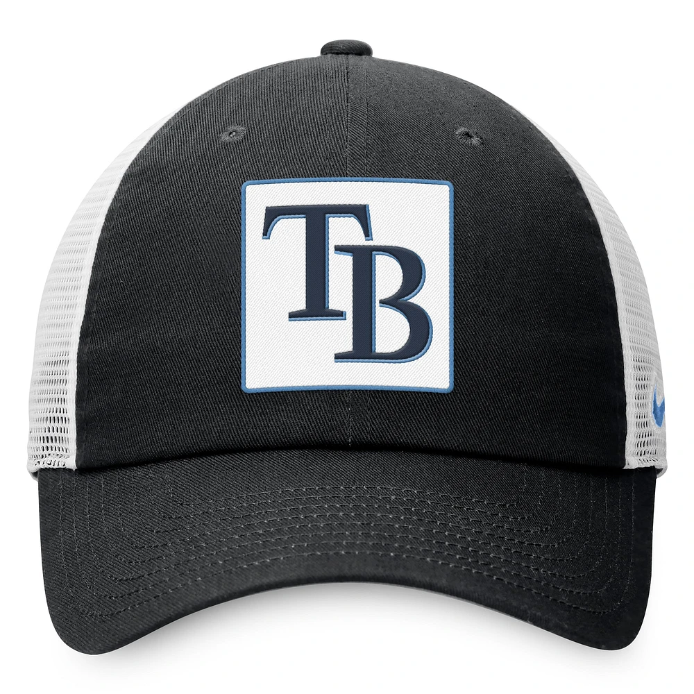 Men's Nike  Black Tampa Bay Rays Rise Adjustable Trucker Hat
