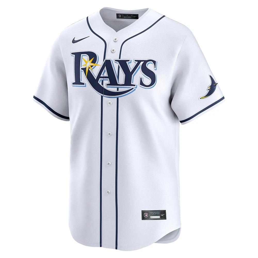 Maillot de joueur Nike Brandon Lowe pour hommes, blanc, Tampa Bay Rays Home Limited Player