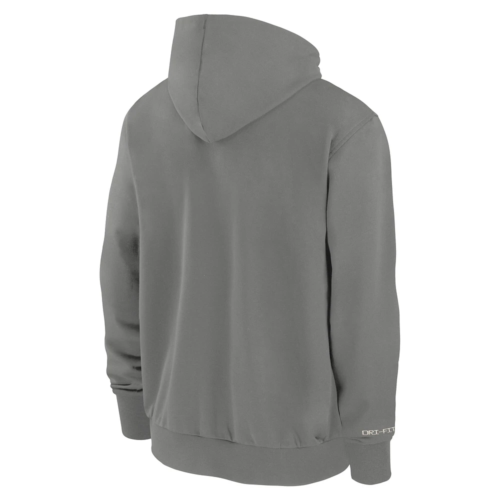 Men's Nike Charcoal Tampa Bay Rays Authentic Collection Travel Performance Full-Zip Hoodie