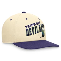 Casquette Snapback Performance Nike pour hommes, crème/violet, Tampa Bay Rays Rewind Cooperstown Collection