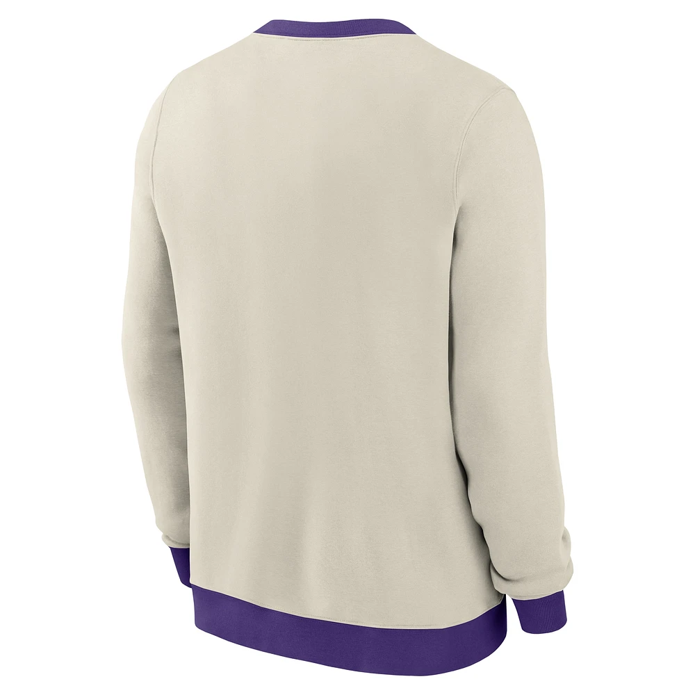 Sweat-shirt en molleton Nike Cream Tampa Bay Rays Cooperstown Collection pour homme