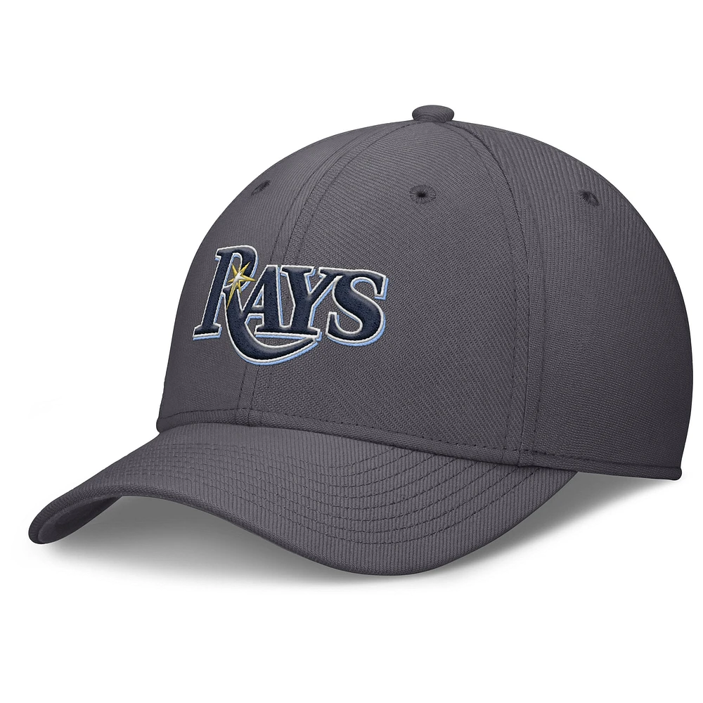 Casquette Nike Performance Flex grise Tampa Bay Rays Swoosh pour homme