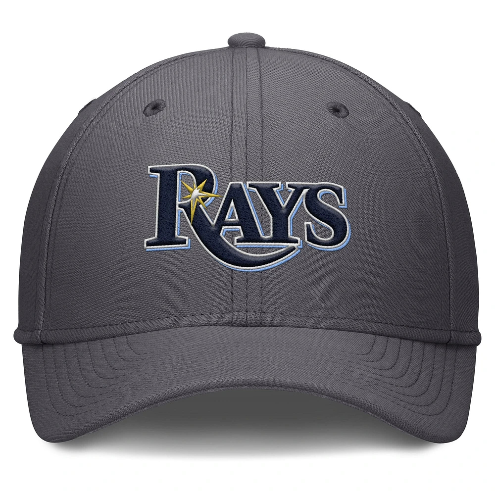 Casquette Nike Performance Flex grise Tampa Bay Rays Swoosh pour homme