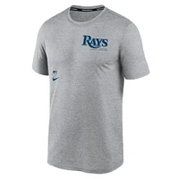 Men's Nike Heather Charcoal Tampa Bay Rays Authentic Collection Early Work Tri-Blend Performance T-Shirt