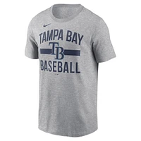 Men's Nike  Heather Gray Tampa Bay Rays Arched T-Shirt