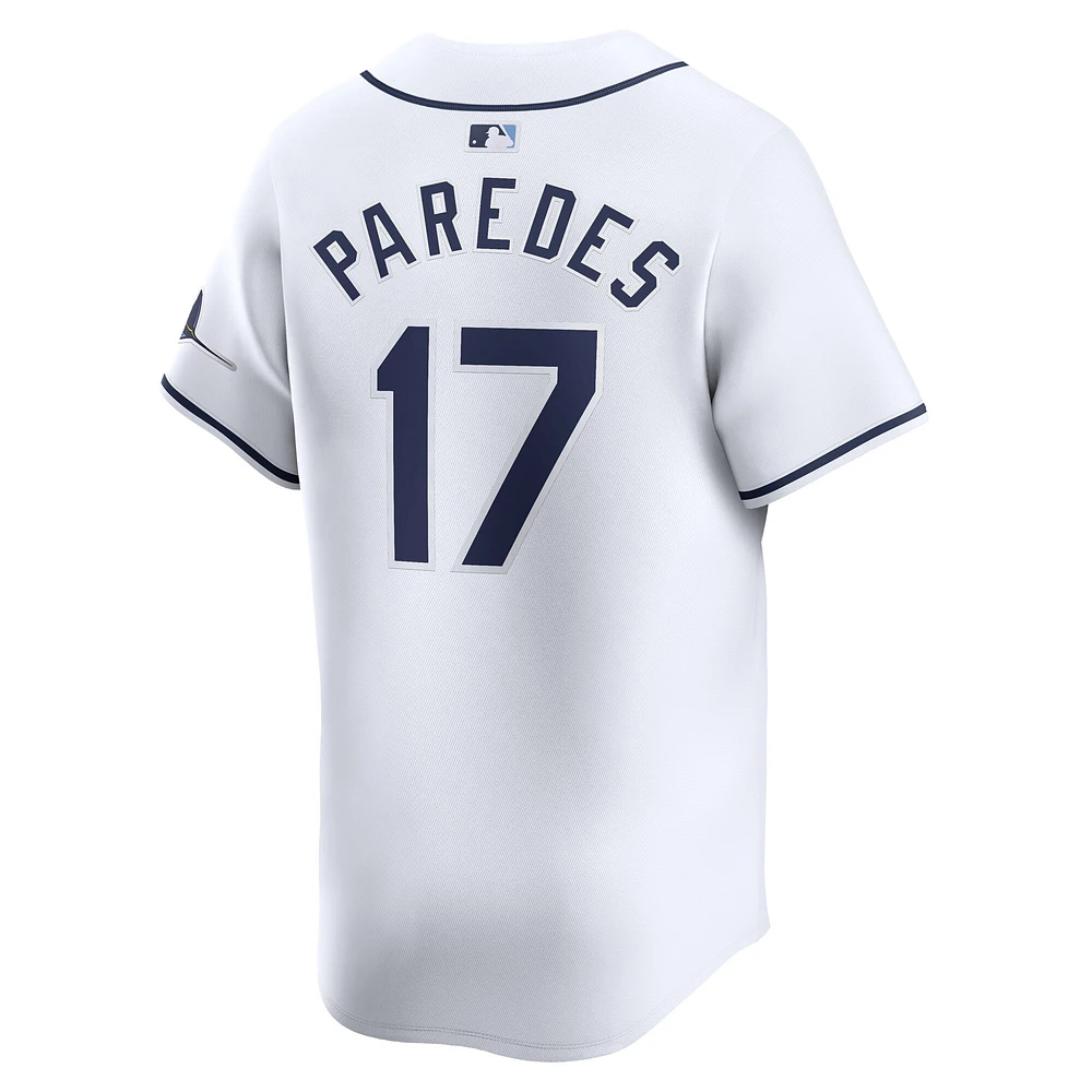 Maillot de joueur Nike Isaac Paredes pour hommes, blanc, Tampa Bay Rays Home Limited Player