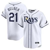 Maillot de joueur Nike Jonny DeLuca pour hommes, blanc, Tampa Bay Rays Home Limited Player