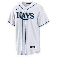 Men's Nike Junior Caminero White Tampa Bay Rays Home Replica Player Jersey