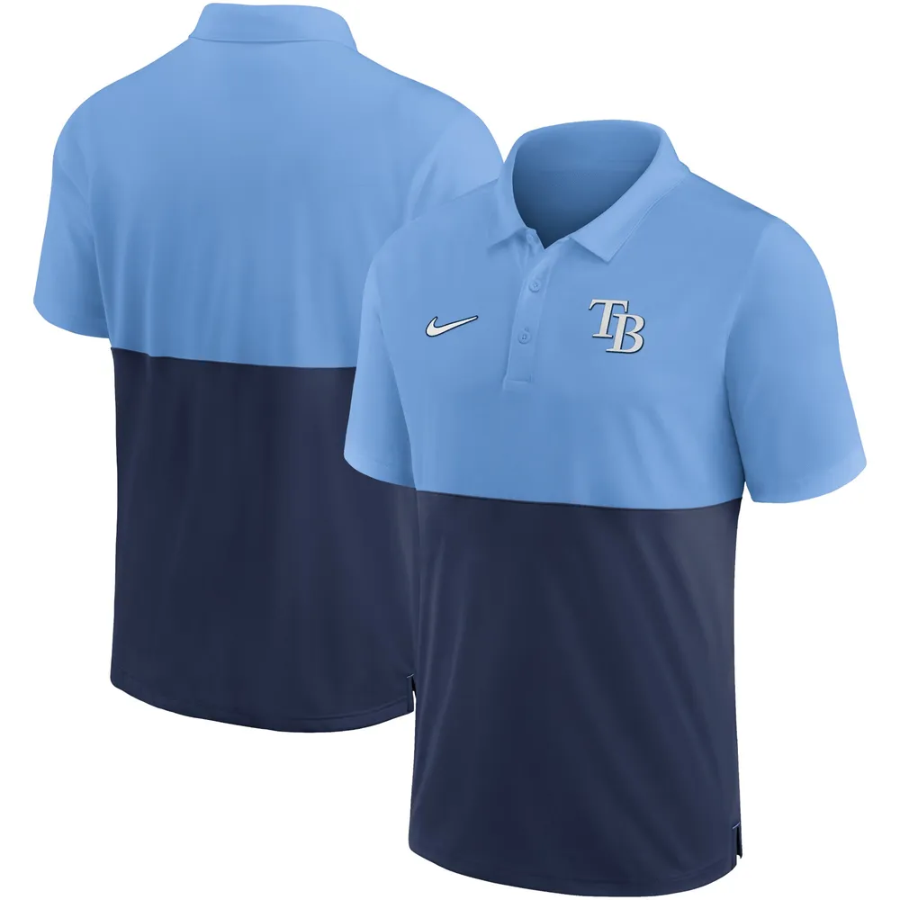 Lids Tampa Bay Nike Team Baseline Striped Performance Polo - Light Blue/Navy | Brazos