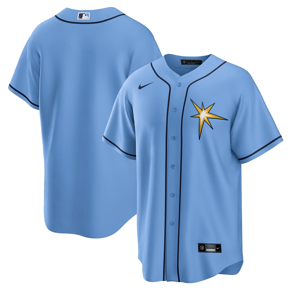 Équipe de réplique alternative des Rays Tampa Bay Nike bleu clair pour homme - Maillot