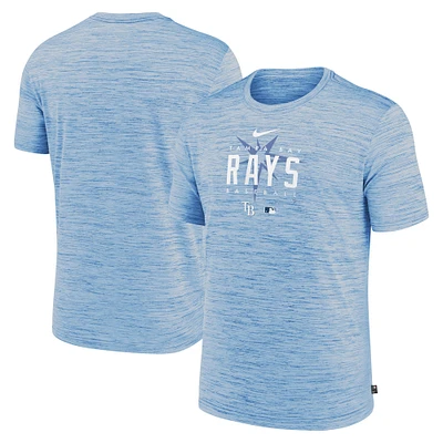 T-shirt d'entraînement Velocity Performance pour homme des Tampa Bay Rays de Nike, bleu clair