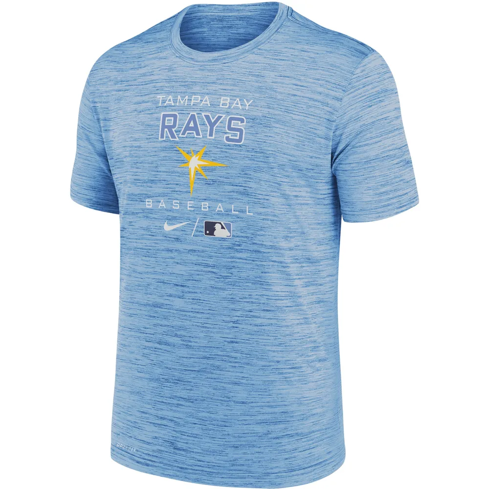 T-shirt pour homme Nike Tampa Bay Rays Authentic Collection Velocity Practice Performance - Bleu clair