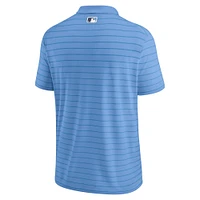 Polo de performance à rayures Victory Collection authentique des Rays Tampa Bay Nike pour homme, bleu clair