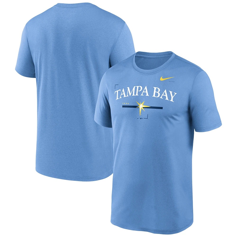 T-shirt d'entraînement Nike bleu clair Tampa Bay Rays Local Legend pour homme