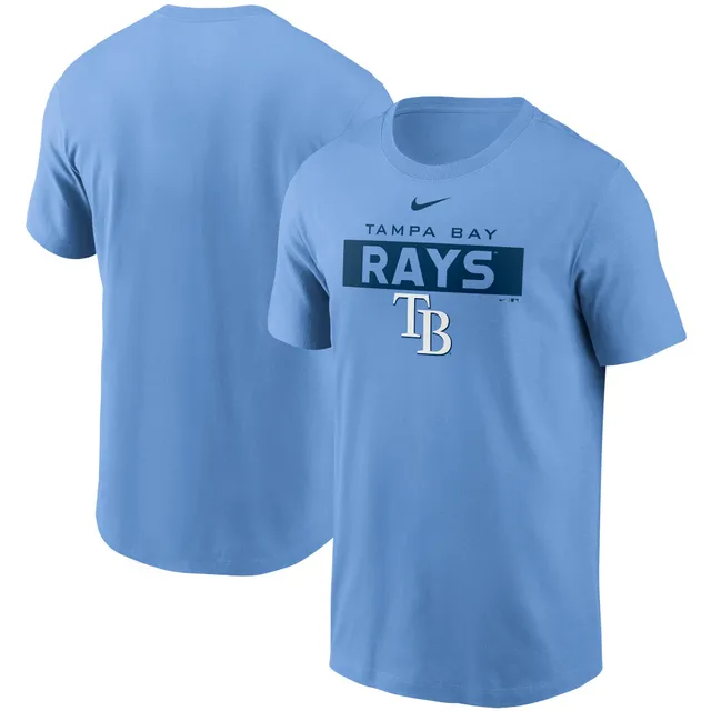 Men's Nike Light Blue Tampa Bay Rays Large Logo Legend Performance T-Shirt Size: Medium