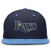 Men's Nike  Navy/Light Blue Tampa Bay Rays 25th Anniversary True Primetime Two-Tone Performance Fitted Hat