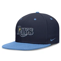 Men's Nike  Navy/Light Blue Tampa Bay Rays 25th Anniversary True Primetime Two-Tone Performance Fitted Hat