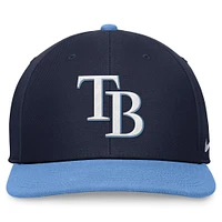 Casquette Nike bicolore à visière arrière bleu marine/bleu clair Tampa Bay Rays pour homme