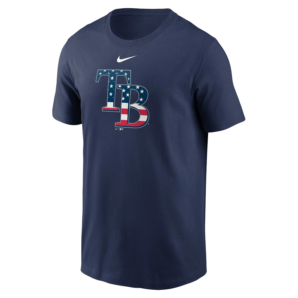 T-shirt Nike bleu marine Tampa Bay Rays Americana pour homme