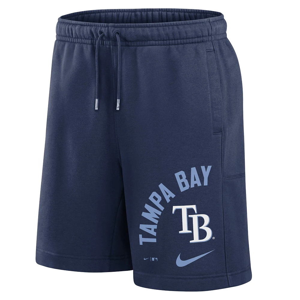 Short de kicker arqué Nike pour hommes, bleu marine, Tampa Bay Rays